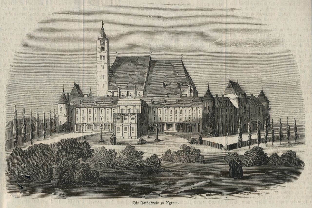 Katedrala, litografija oko 1860. godine